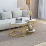 Couchtisch DianaVase Ⅱ (2er Set) Gold - Holzwerkstoff - Metall - 45 x 54 x 70 cm