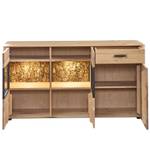 Wohnzimmer Morena 44 mit LED (5-teilig) Braun - Massivholz - Holzart/Dekor - 440 x 205 x 45 cm