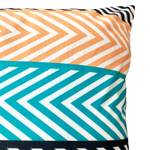 Lot 2 coussins motif zig zag bleu orange Textile - 45 x 45 x 10 cm