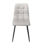 Lot de 2 chaises tissu velours - LOUISE Gris lumineux