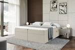 Boxspringbett mit Topper MARCE-BW Beige - Breite: 180 cm - H4