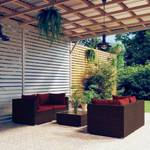 Salon de jardin (lot de 5) 3013630-2 Marron - Rouge