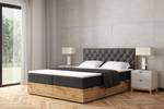 Boxspringbett LOLLY5 Schwarz - Breite: 169 cm - H3