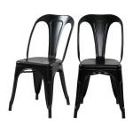 Chaise Indus (Lot de 2) Noir - Métal - 44 x 83 x 52 cm