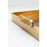 Tablett Serpente Gold - Metall - 42 x 8 x 41 cm