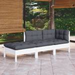 Salon de jardin (lot de 3) 3012424 Anthracite - Blanc