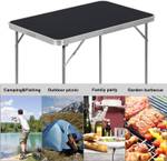 Campingtisch Greta Schwarz - Holzwerkstoff - Metall - Kunststoff - 80 x 70 x 50 cm