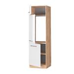 Armoire pour frigo Fame-Line 38407 Blanc brillant - Imitation chêne truffier de sonoma