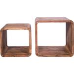 Cubes Authentico I (lot de 2) Marron - Bois massif - 42 x 42 x 42 cm