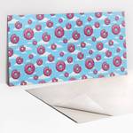 Selbstklebendes Wandpaneel Donuts Blau - Kunststoff - 100 x 50 x 50 cm