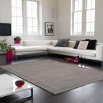 Tapis uni pure laine tufté CANDY Gris - 60 x 120 cm