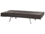 3-Sitzer Sofa BRISTOL Braun - Dunkelbraun - Silber - Tiefe: 93 cm