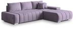 Ecksofa ALESE R-S Hochglanz Altrosa - Ecke davorstehend rechts