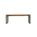 Table basse 110x70cm style industriel Marron - En partie en bois massif - 110 x 40 x 70 cm