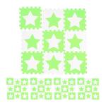 45x pièces de tapis de jeu blanc-vert Vert - Blanc