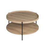 Table basse Korro Marron - En partie en bois massif - 80 x 40 x 80 cm