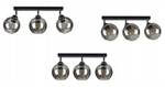 Deckenlampe Bergen III Schwarz - Glas - Metall - 60 x 21 x 60 cm