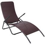 Chaise longue 294025 Marron - Matière plastique - Polyrotin - 61 x 95 x 147 cm