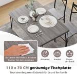 Esstisch-Set WO78777SD (5-teilig) Grau - Holzwerkstoff