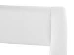 Doppelbett AVIGNON Silber - Weiß - Echtleder - 193 x 72 x 230 cm