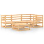 Garten-Lounge-Set (5-teilig) 3009928-2 Braun - Massivholz - Holzart/Dekor - 70 x 30 x 70 cm