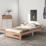 Massivholzbett Oceanus Ⅶ Braun - Holzwerkstoff - Metall - Massivholz - Holzart/Dekor - 97 x 49 x 205 cm