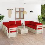 Mobilier de jardin (lot de 9) 3016490-22 Rouge