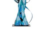 Sculpture moderne Goddess of the Sky Bleu - Blanc - Métal - 51 x 23 x 13 cm