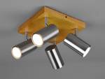 Holz, Deckenspots dimmbar, Silber LED