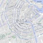 Stadtplan Fototapete Amsterdam von