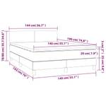 Boxspringbett 3017290-3 Dunkelgrau - 144 x 193 cm