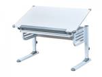 Höhenverstellbarer Schreibtisch mit Weiß - Metall - 110 x 68 x 55 cm