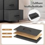 Stoffkommode TG32861PW Schwarz - Holzwerkstoff - 30 x 92 x 80 cm