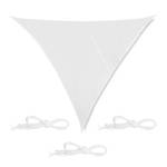 Voile d'ombrage triangle blanc Blanc - Métal - Textile - 500 x 1 x 430 cm