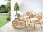 Bistro Set FLORENTINE II 3-tlg Blau - Rattan - 74 x 88 x 61 cm