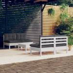 5-tlg. Garten-Lounge-Set mit Anthrazit Weiß