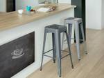 Tabouret de bar CABRILLO Gris - 44 x 76 x 44 cm