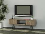 TV Lowboard Moda mit Metallfüße Walnuss Braun - Holzwerkstoff - 120 x 43 x 28 cm