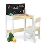 Mobilier enfants avec tableau Beige - Noir - Blanc - Bois manufacturé - 62 x 88 x 42 cm