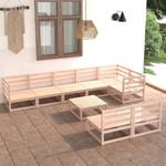 Garten-Lounge-Set (9-teilig) 3009796-1 Braun - Massivholz - Holzart/Dekor - 70 x 30 x 70 cm