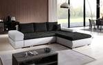 Ecksofa ARZO MINI Schwarz - Weiß - Breite: 275 cm