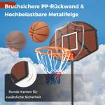 Basketballständer EB59093DE Schwarz - Metall - 47 x 240 x 67 cm