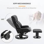 Massagestuhl mit Fußhocker 700-008V02BK Esche Schwarz Dekor