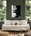 Image Canvas PORTRAIT Visage Peinture 70 x 100 x 100 cm