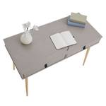 Schreibtisch WANDA Grau - Massivholz - Holzart/Dekor - 110 x 75 x 50 cm