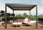 Pergola L46 Grau - Metall - 400 x 220 x 300 cm