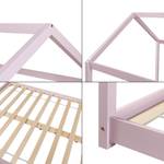 Lit cabane pour enfant Cerro Rose foncé - 146 x 138 cm