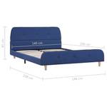 Cadre de lit 297913 Bleu - Largeur : 146 cm