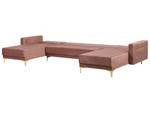 Modulsofa ABERDEEN Gold - Pink - Breite: 348 cm