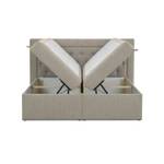 Boxspringbett Allure Pocket und Visco Hellbraun - Breite: 200 cm